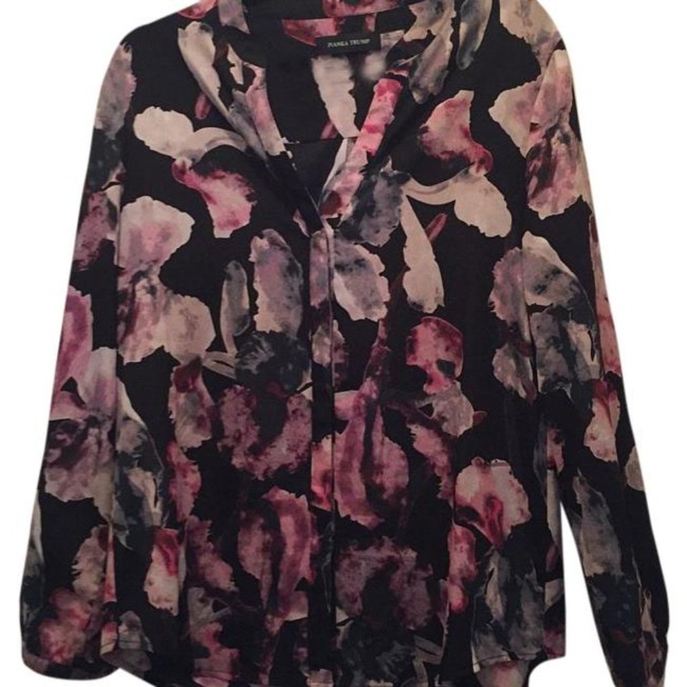 Button-up Floral Blouse